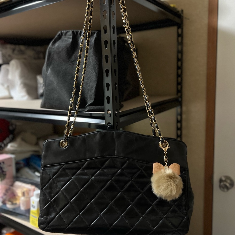 Chanel Lambskin Large Black Tote